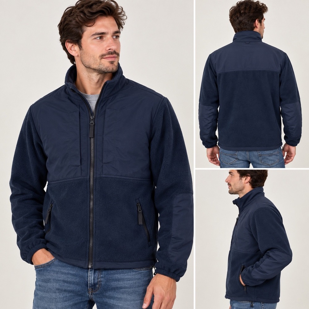 5.11 Tactical Series 48073 Fleece Jacket Mens S Navy Blue Full Zip Reinforced